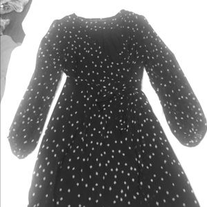 Zara polka dot wrap dress